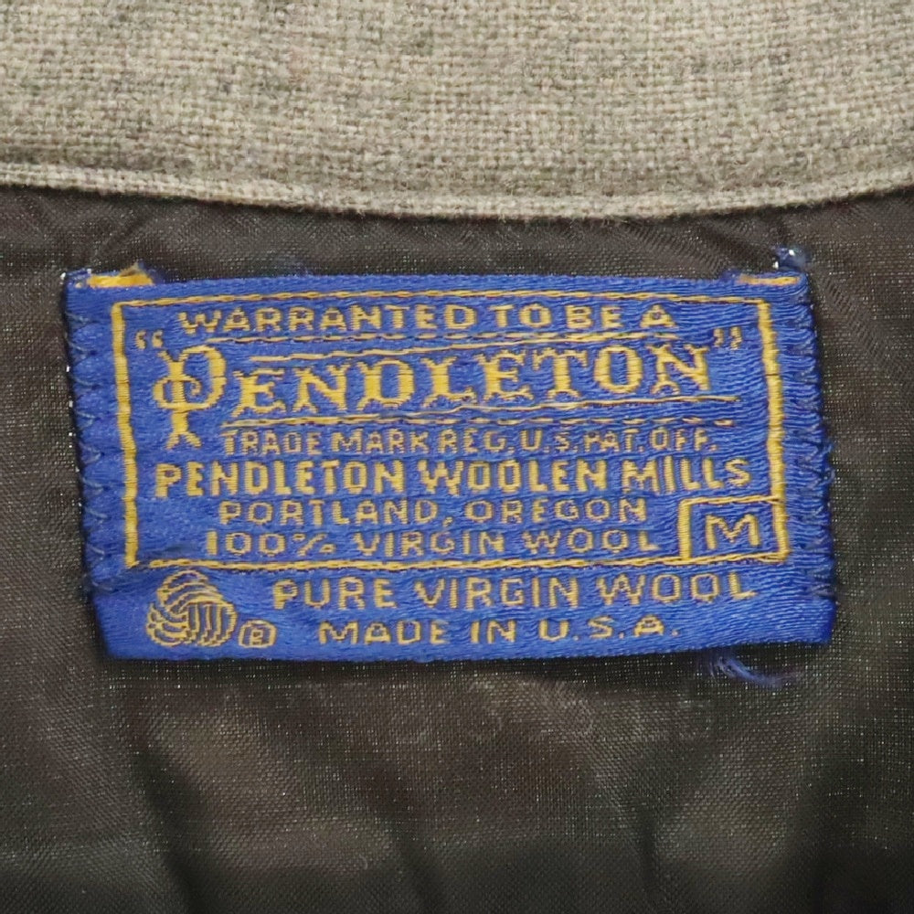 PENDLETON(ペンドルトン) 70s USA製 開襟 ボードシャツ 長袖シャツ グレー