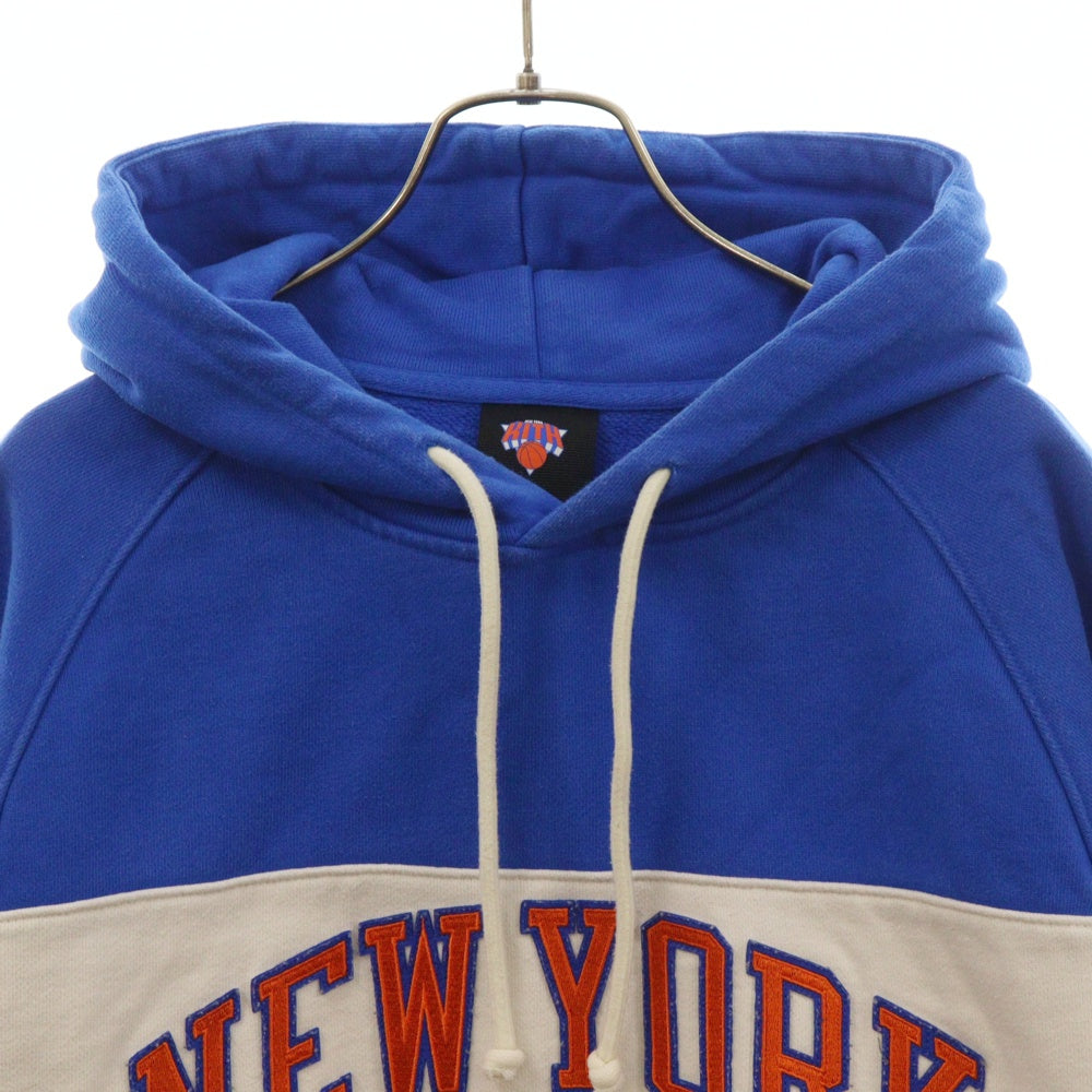 KITH(キス) ×New York Knicks Delk Hockey Hoodie ニューヨークキックス フロントロゴ刺繍 フーディープルオーバーパーカー KHM030680 マルチ