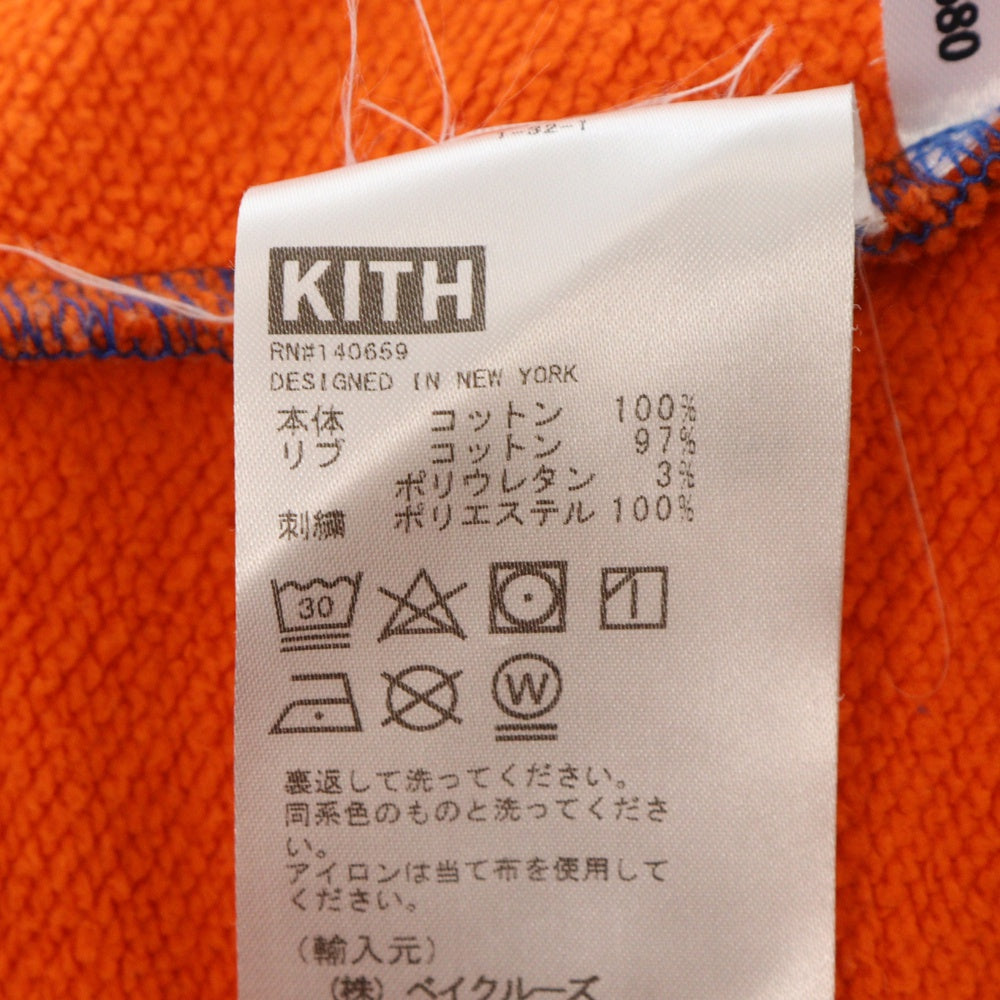 KITH(キス) ×New York Knicks Delk Hockey Hoodie ニューヨークキックス フロントロゴ刺繍 フーディープルオーバーパーカー KHM030680 マルチ