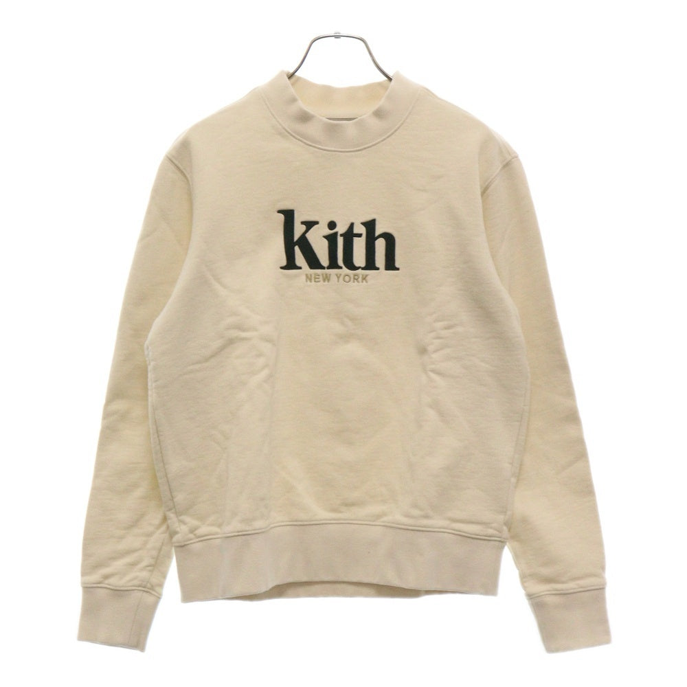 KITH(キス) 23AW Asher New York Crewneck ニューヨーク フロント刺繍 クルーネックスウェットシャツ トレーナー KHW030099 アイボリー レディース
