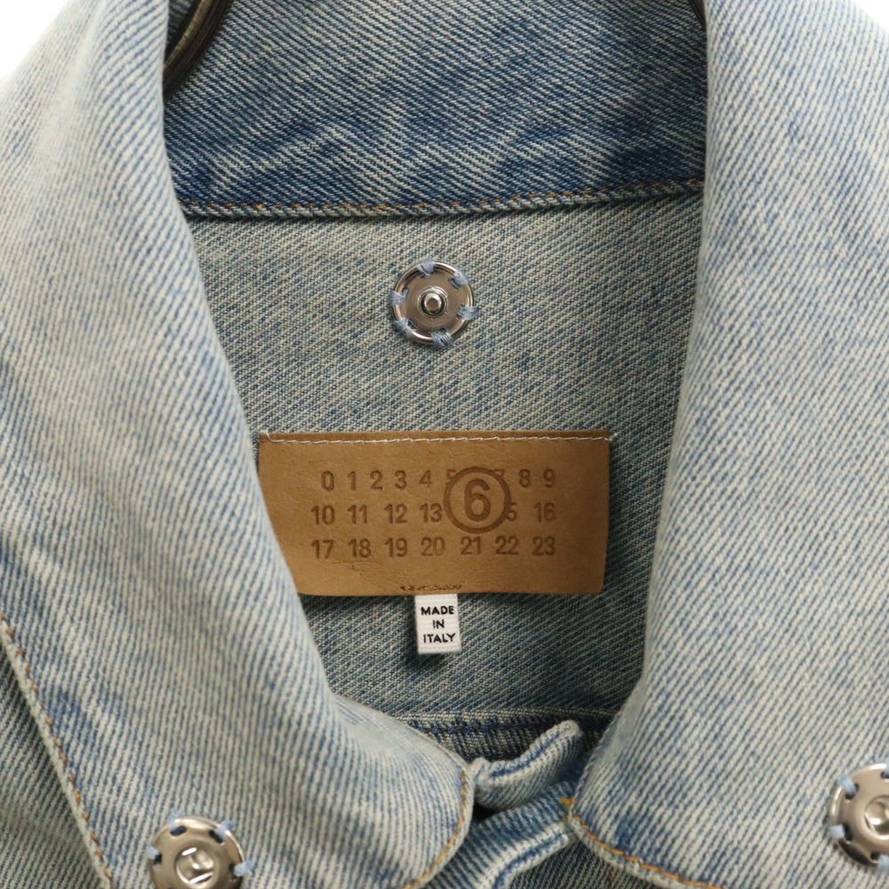 MM6 Maison Margiela(エムエムシックスメゾンマルジェラ) 24AW DENIM JACKET デニムジャケット レディース S62AN0131 S30589 インディゴブルー