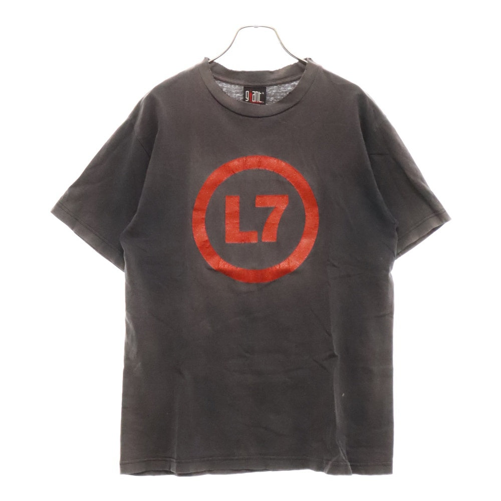 VINTAGE(ヴィンテージ) L7 1998 AUSTRALIA JAPAN TOUR ロゴラメプリント 半袖Tシャツ ブラック