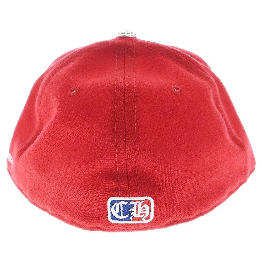 CHROME HEARTS(クロムハーツ) CH HAT ハートロゴ刺繍ベースボールキャップ帽子 レッド