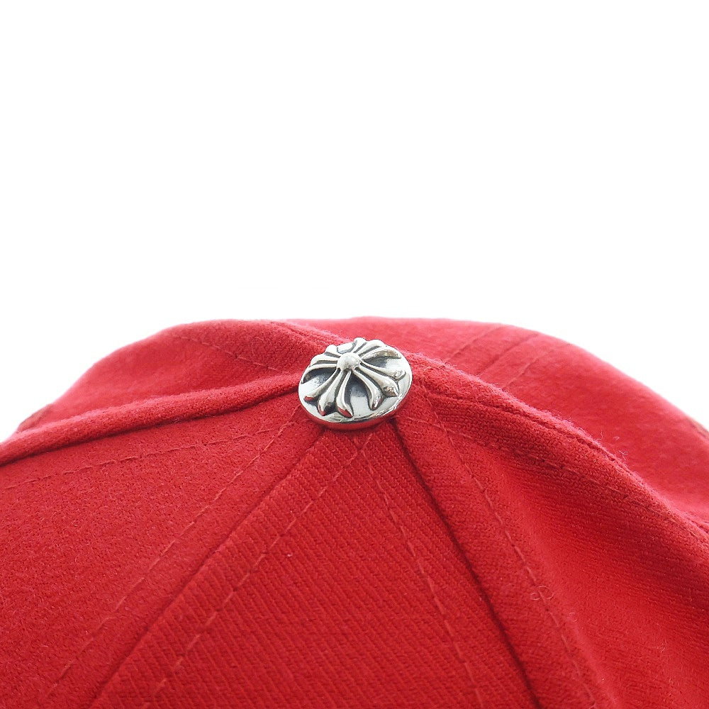 CHROME HEARTS(クロムハーツ) CH HAT ハートロゴ刺繍ベースボールキャップ帽子 レッド