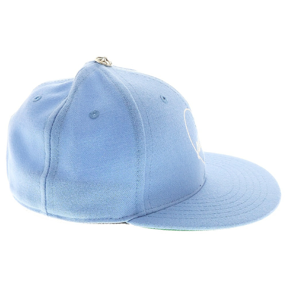CHROME HEARTS(クロムハーツ) CH HAT ハートロゴ刺繍ベースボールキャップ帽子 ライトブルー