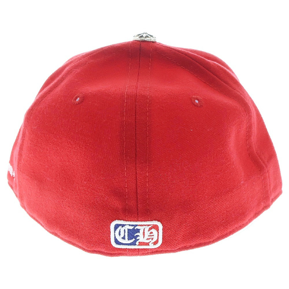 CHROME HEARTS(クロムハーツ) CH HAT ハートロゴ刺繍ベースボールキャップ帽子 レッド