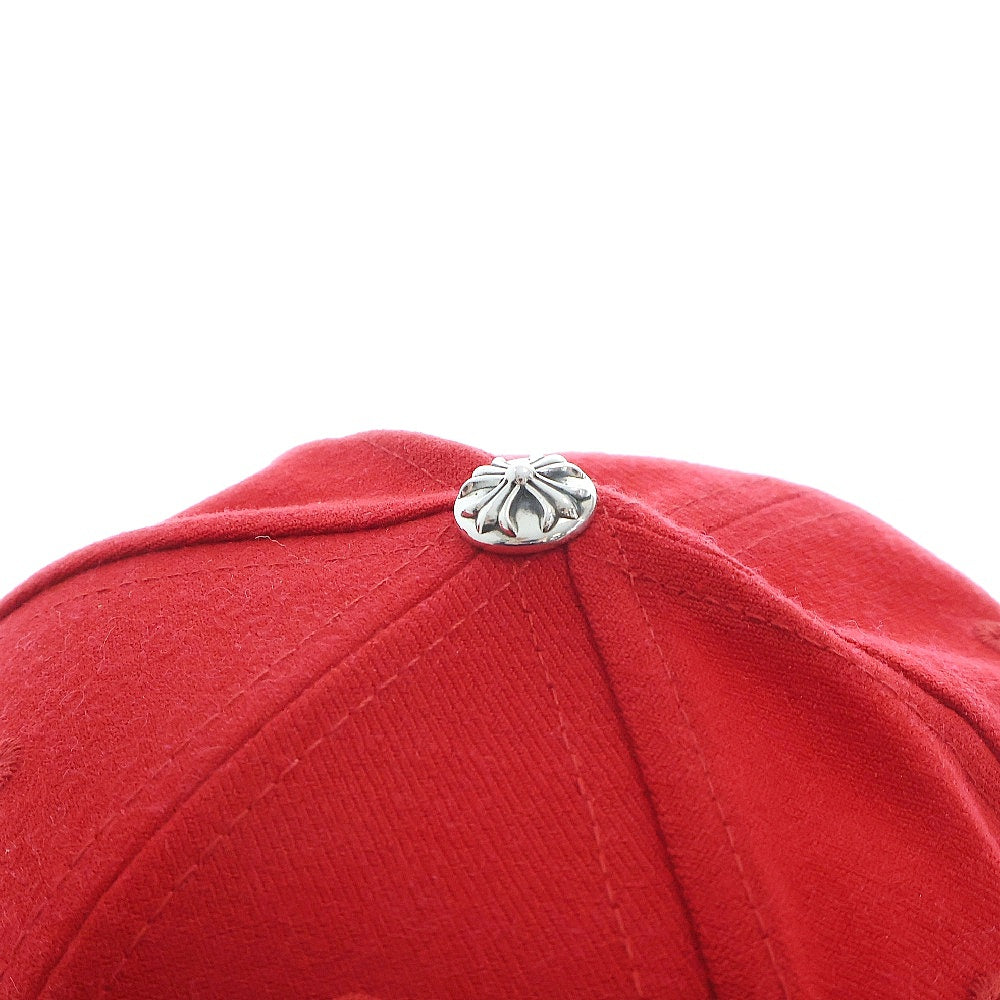CHROME HEARTS(クロムハーツ) CH HAT ハートロゴ刺繍ベースボールキャップ帽子 レッド