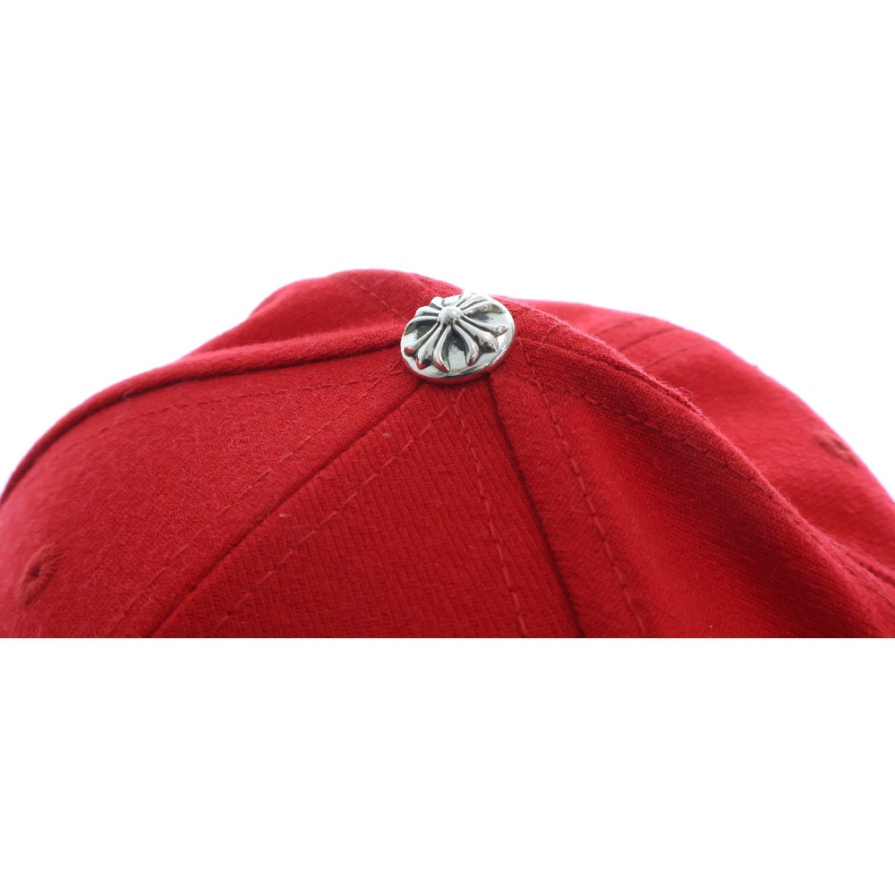 CHROME HEARTS(クロムハーツ) CH HAT ハートロゴ刺繍ベースボールキャップ帽子 レッド