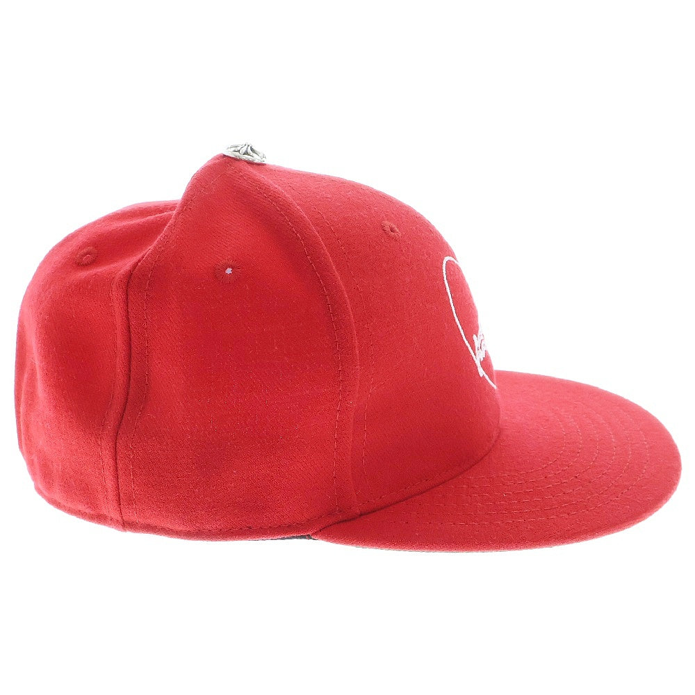 CHROME HEARTS(クロムハーツ) CH HAT ハートロゴ刺繍ベースボールキャップ帽子 レッド