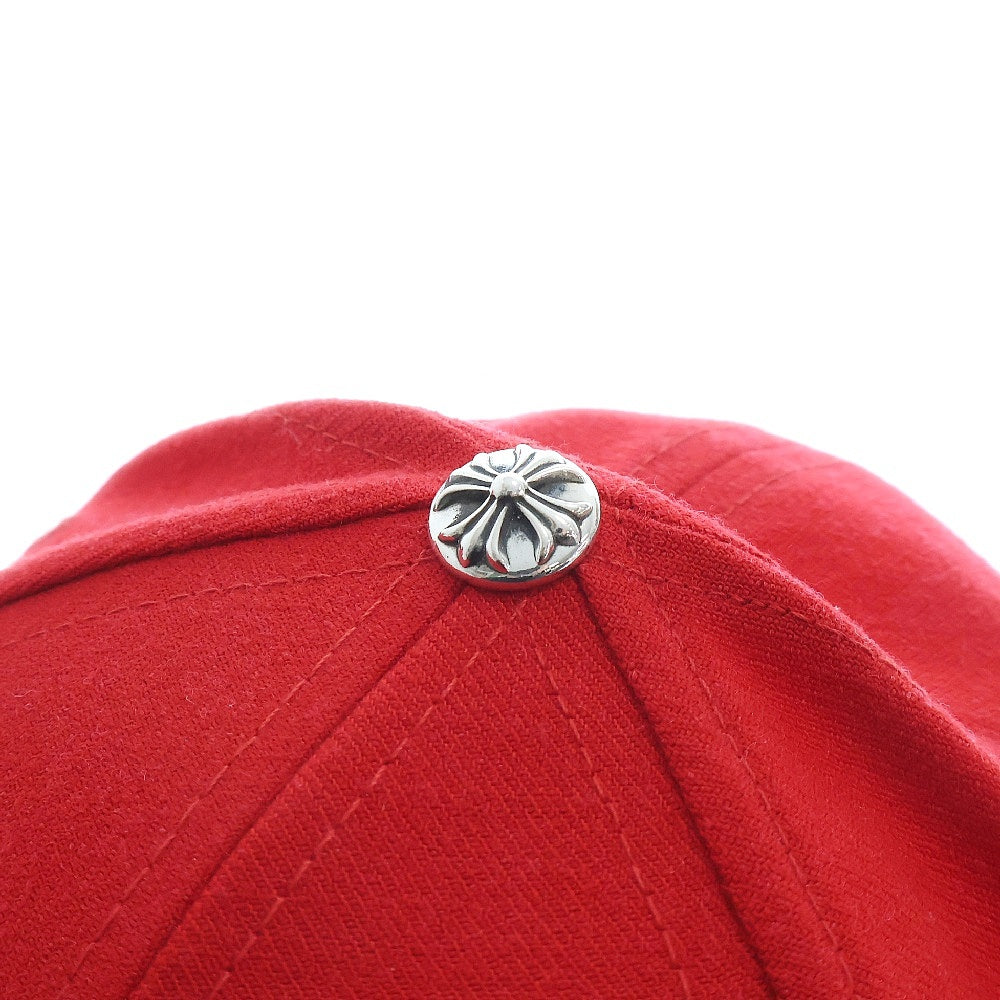CHROME HEARTS(クロムハーツ) CH HAT ハートロゴ刺繍ベースボールキャップ帽子 レッド