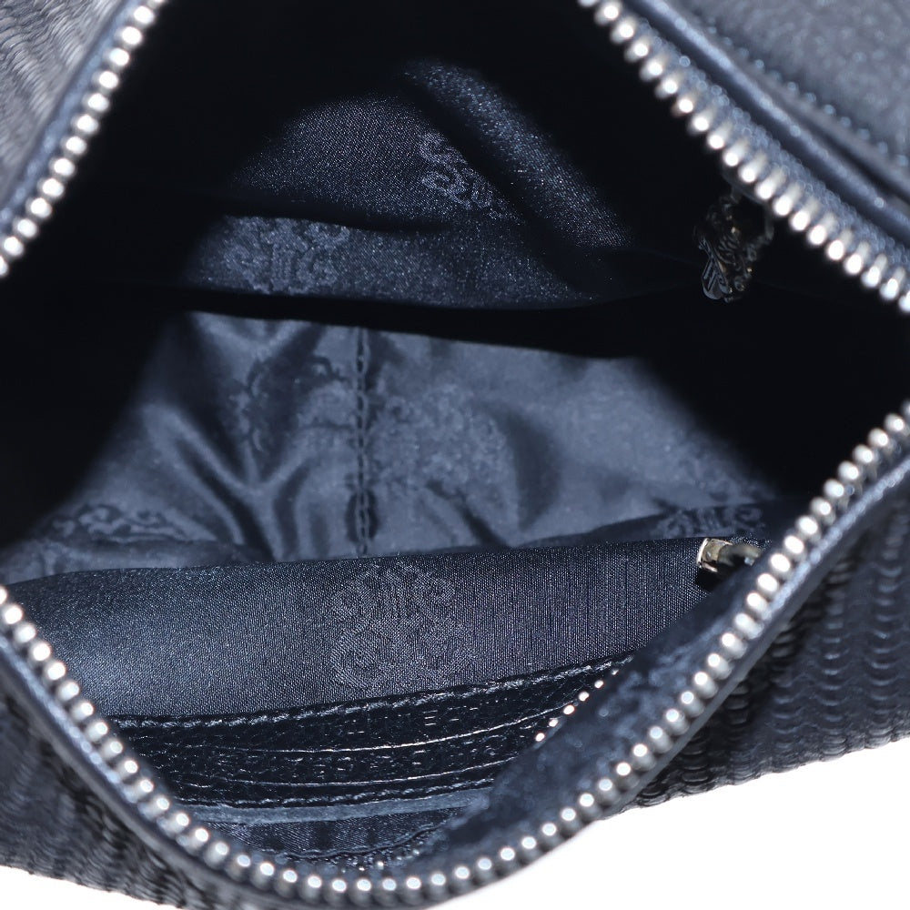 CHROME HEARTS(クロムハーツ) CHICKEN NUGGET SML チキンナゲット ラージダガーノベルティレザーショルダーバッグ ブラック/シルバー