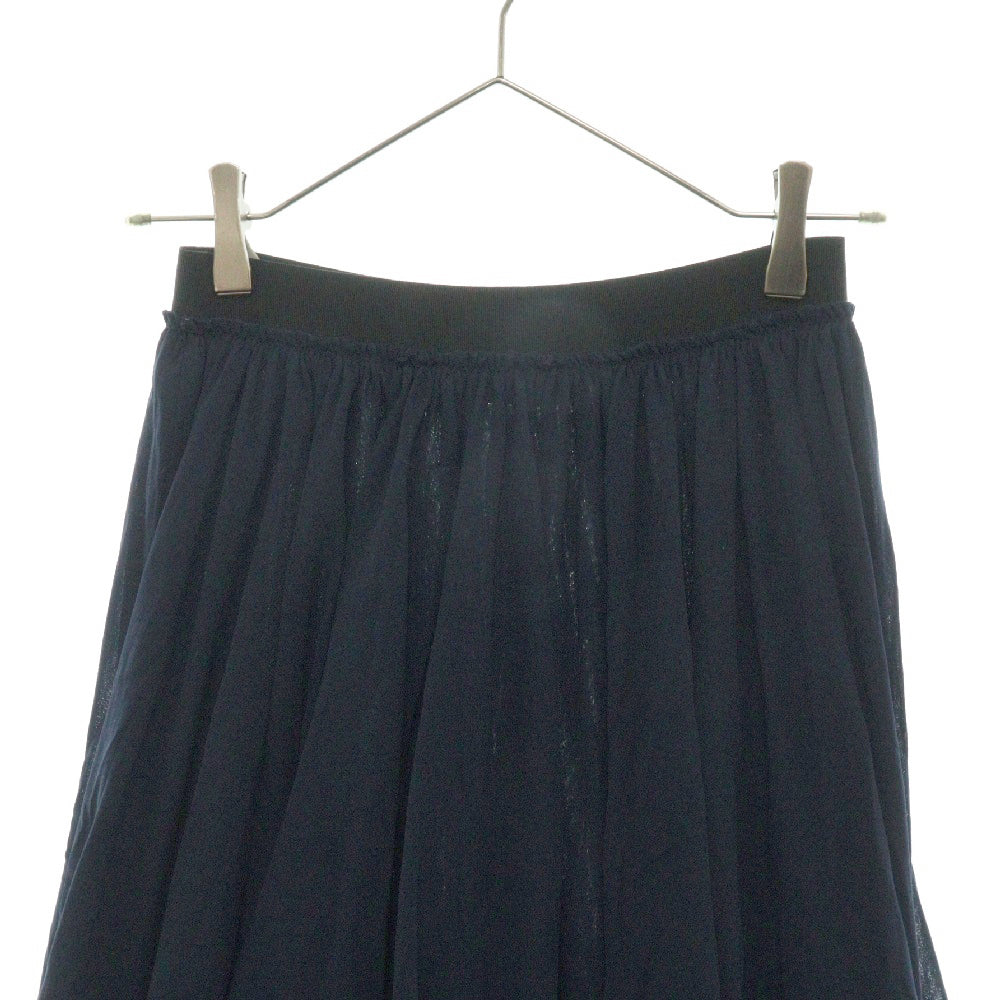 JIL SANDER(ジルサンダー) ナイロンメッシュ プリーツロングスカート JSCO725012 ネイビー レディース