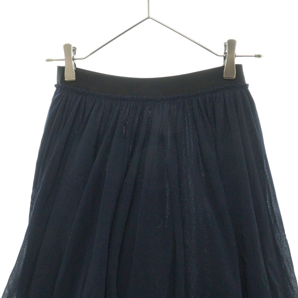 JIL SANDER(ジルサンダー) ナイロンメッシュ プリーツロングスカート JSCO725012 ネイビー レディース