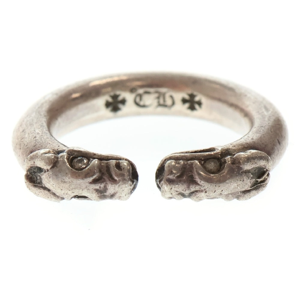 CHROME HEARTS(クロムハーツ) BANGLE DOUBLE DOG EYE AFTER DIA ダブルドッグ アイアフターダイヤ シルバーリング 19号