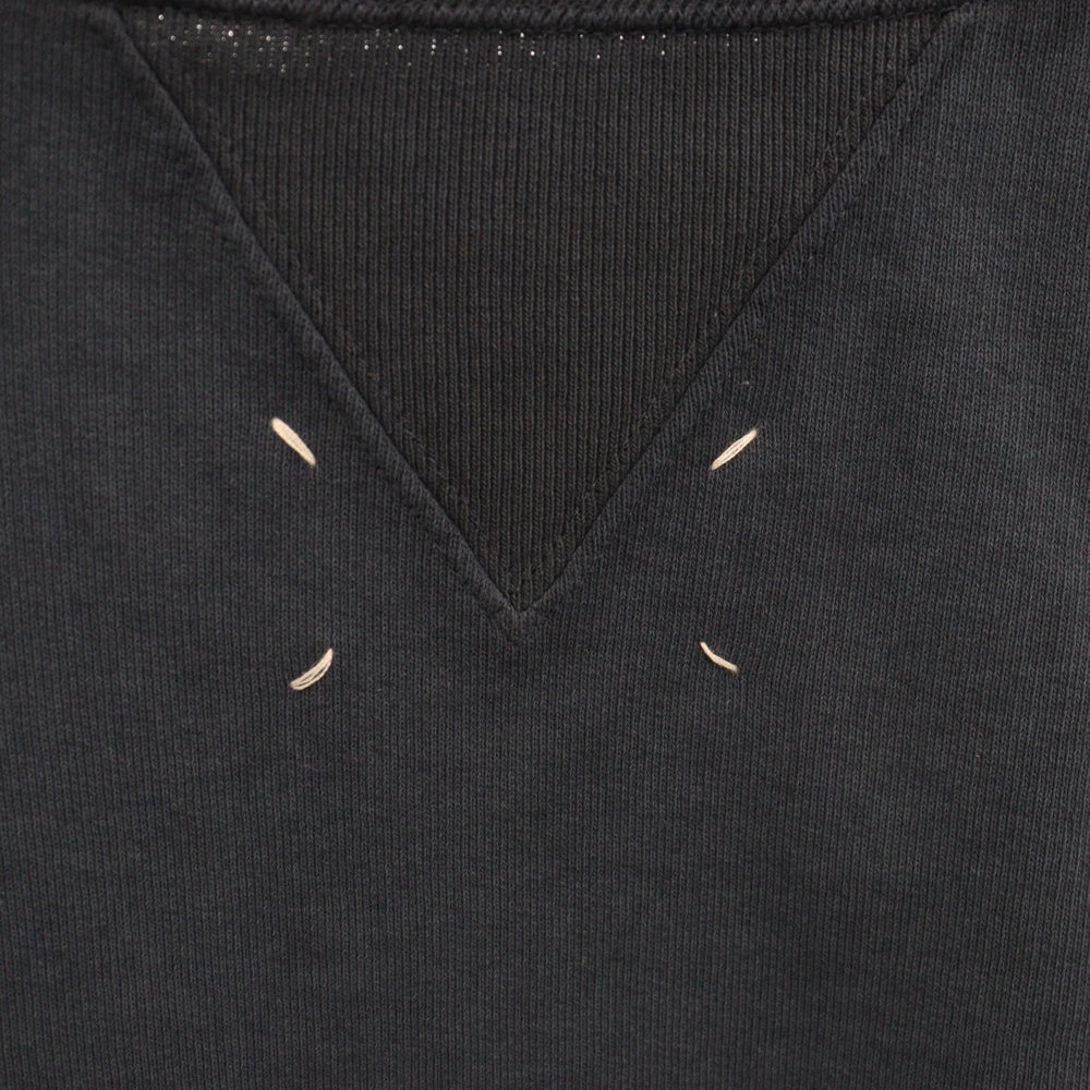 Maison Martin Margiela(メゾンマルタンマルジェラ) 24SS ロゴ刺繍 クルーネックスウェットシャツ トレーナー S50GU0215 ネイビー