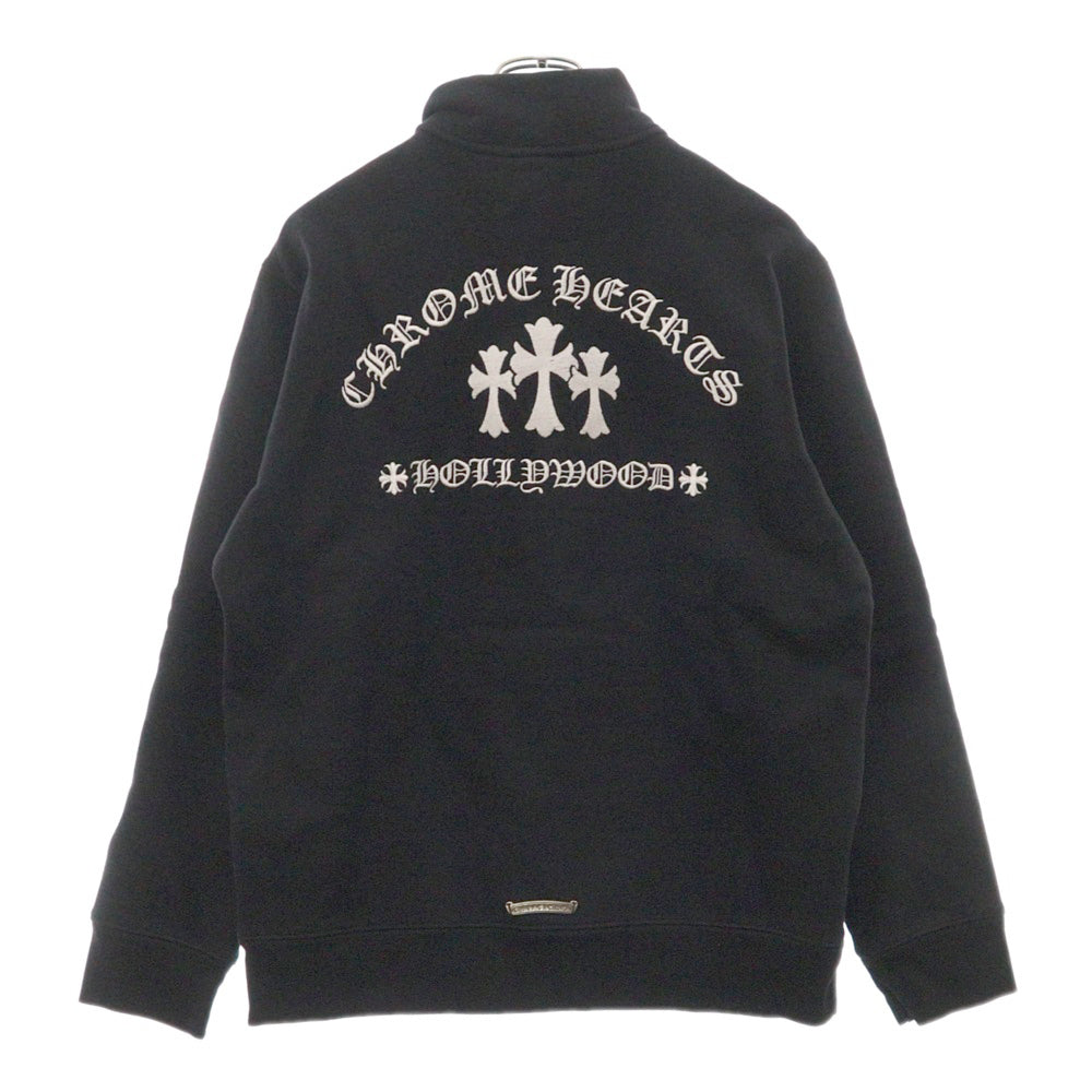 CHROME HEARTS(クロムハーツ) U SAILIN ON 1 2 ZP ラベル付きトリプルクロス ハーフジップスウェットトレーナー ブラック