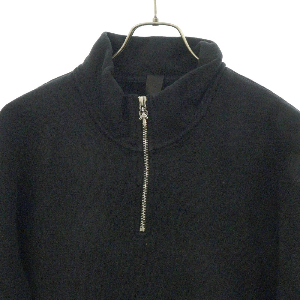 CHROME HEARTS(クロムハーツ) U SAILIN ON 1 2 ZP ラベル付きトリプルクロス ハーフジップスウェットトレーナー ブラック