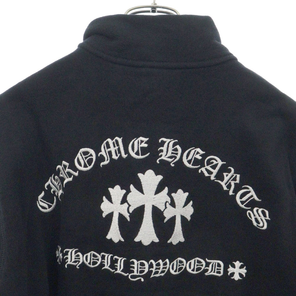 CHROME HEARTS(クロムハーツ) U SAILIN ON 1 2 ZP ラベル付きトリプルクロス ハーフジップスウェットトレーナー ブラック