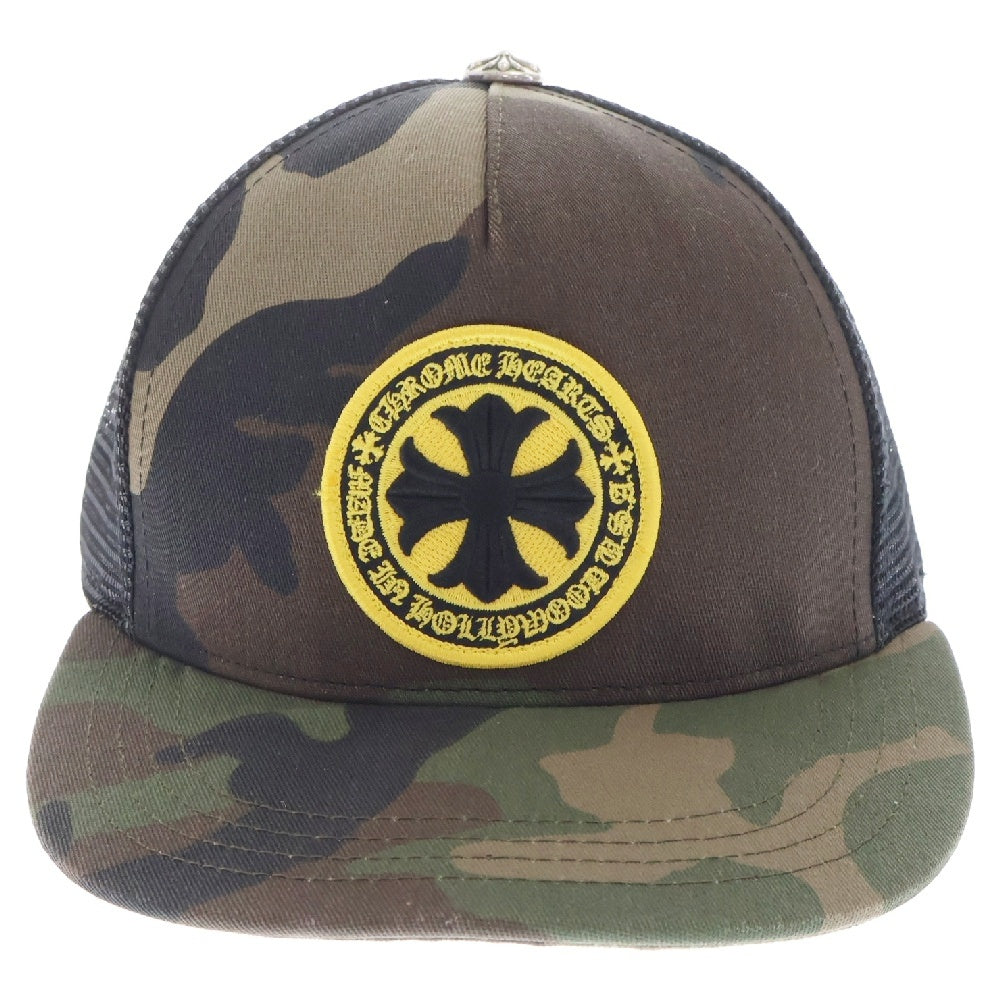 CHROME HEARTS(クロムハーツ) Yellow CH Plus Trucker Cap Camo イエローCHプラストラッカーキャップ カモフラ メッシュキャップ ※国内ギャランティ付き
