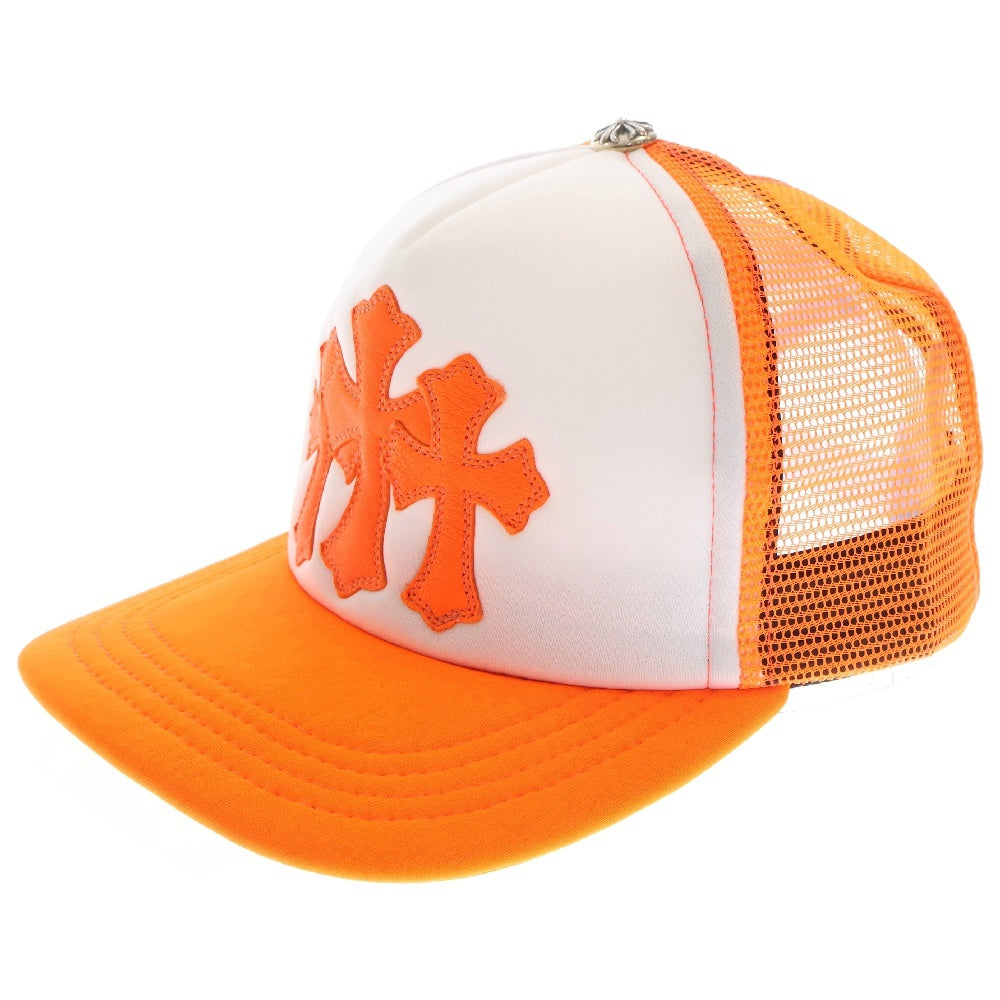 CHROME HEARTS(クロムハーツ) CRS PATCH Trucker Cap クロスパッチ メッシュトラッカー キャップ オレンジ