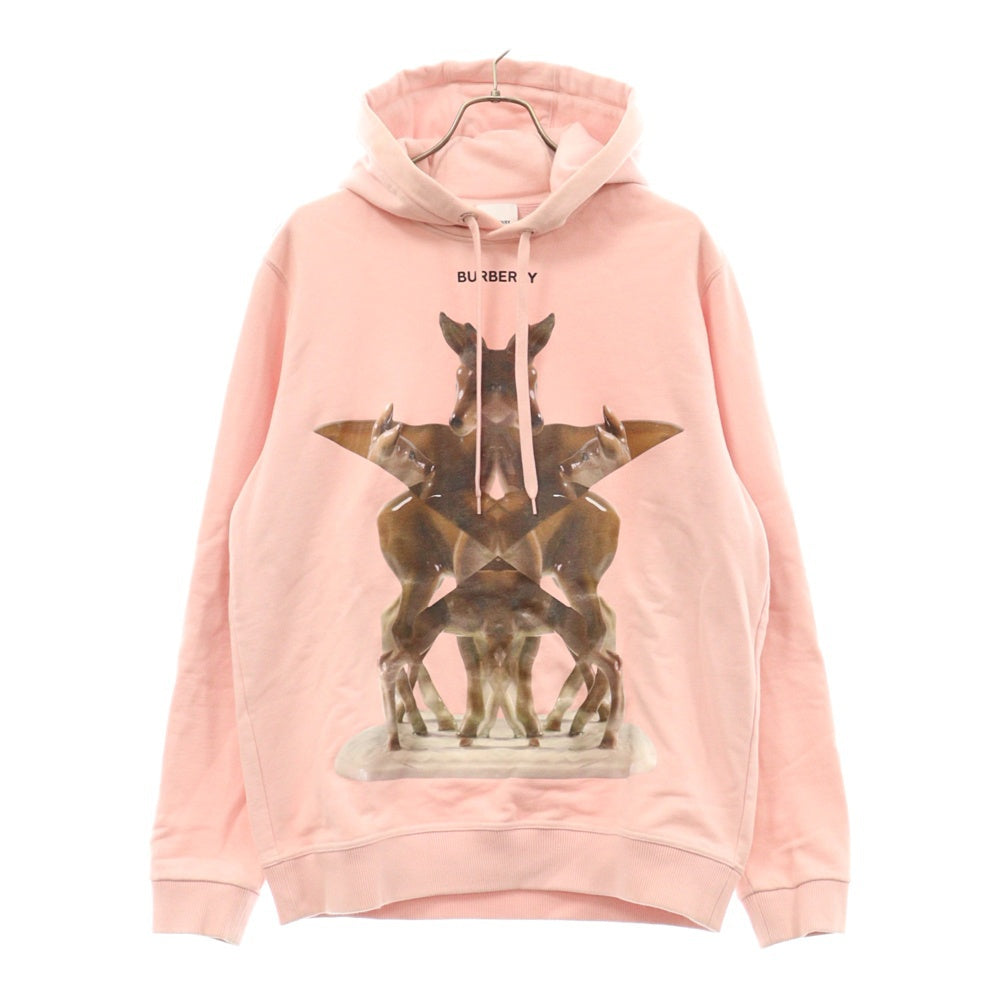 BURBERRY LONDON(バーバリーロンドン) アニマルプリント プルオーバーパーカー ピンク 8037776
