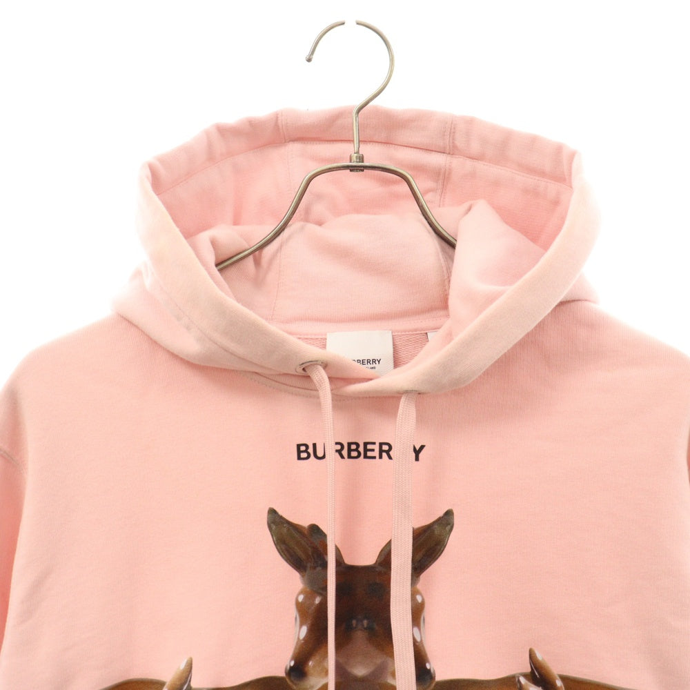 BURBERRY LONDON(バーバリーロンドン) アニマルプリント プルオーバーパーカー ピンク 8037776