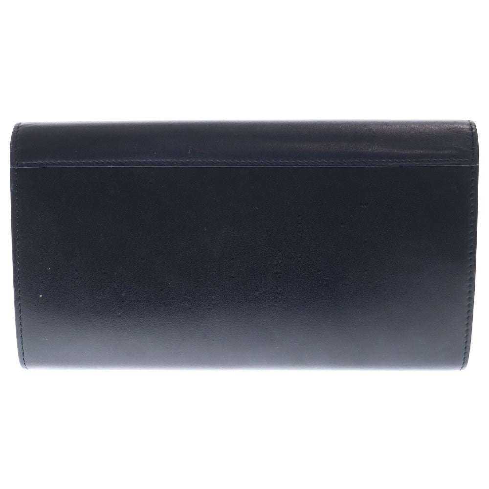 CELINE(セリーヌ) Tri Fold ポケット トリフォールド カーフスキン ロングウォレット 長財布 105853 ブラック/ネイビー/ブラウン