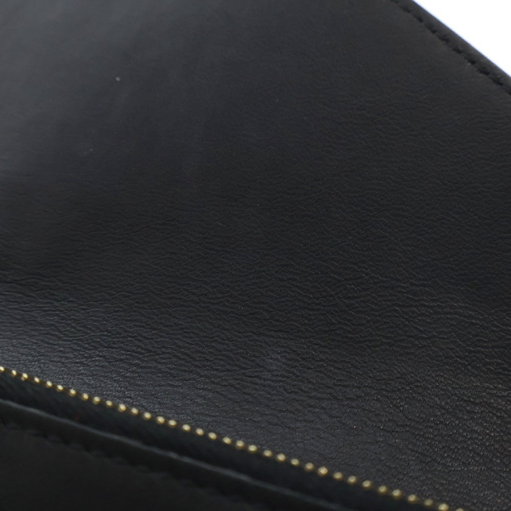 CELINE(セリーヌ) Tri Fold ポケット トリフォールド カーフスキン ロングウォレット 長財布 105853 ブラック/ネイビー/ブラウン