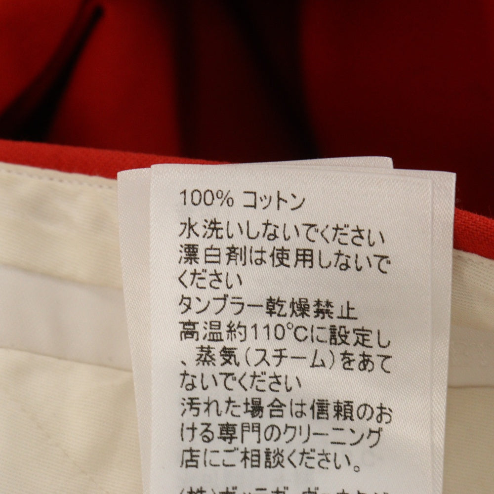 BOTTEGA VENETA(ボッテガヴェネタ) 20AW ストラップディテール ギャバジン コットンロングパンツ 629331 V0KF0 レッド