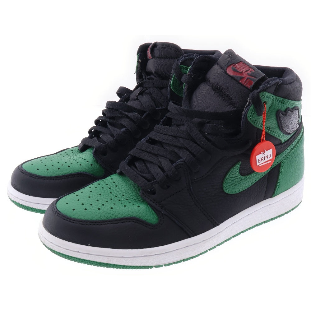 NIKE(ナイキ) AIR JORDAN 1 RETRO HIGH OG PINE GREEN エアジョーダン レトロ パイングリーン ハイカットスニーカー ブラック/グリーン US9/27cm 555088-030