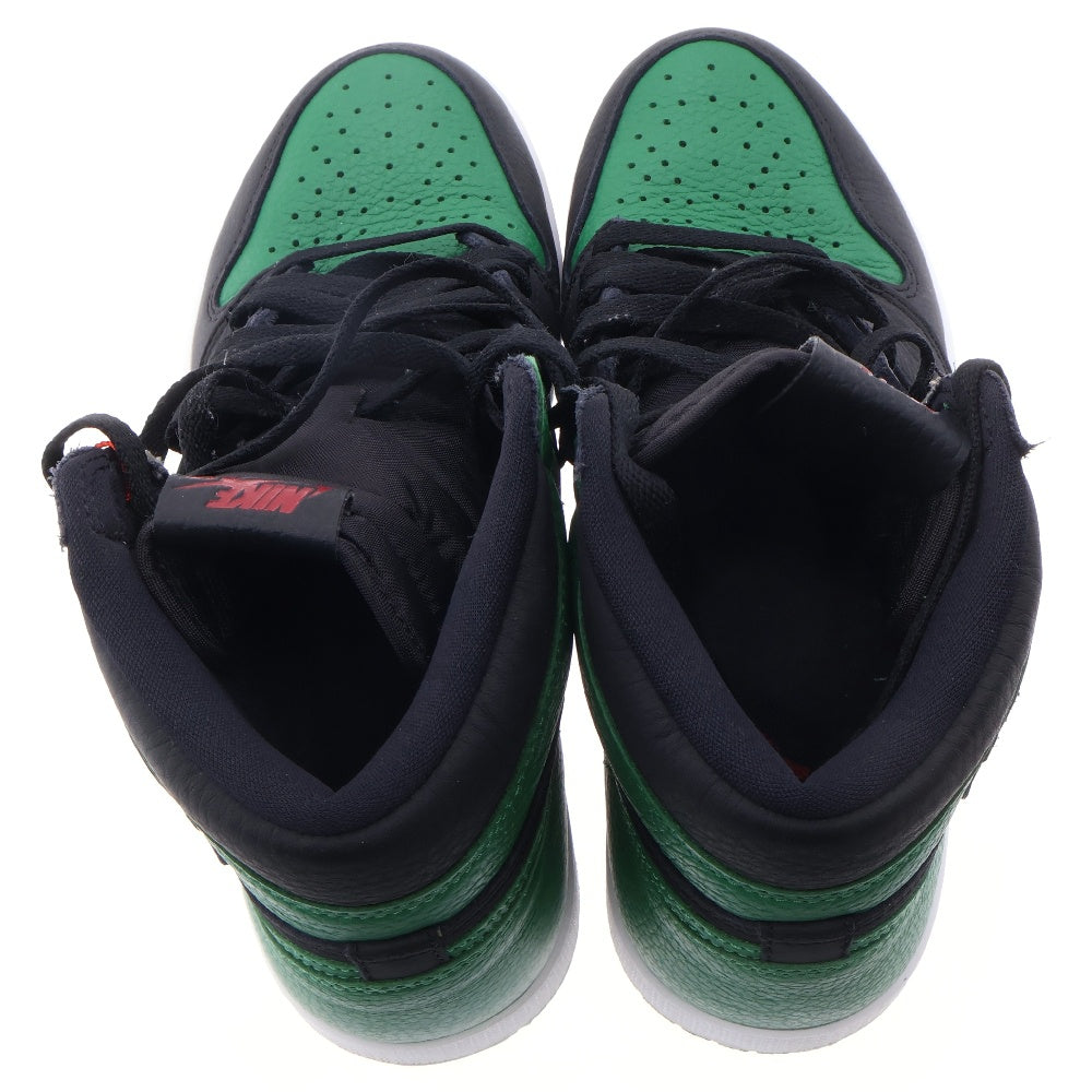 NIKE(ナイキ) AIR JORDAN 1 RETRO HIGH OG PINE GREEN エアジョーダン レトロ パイングリーン ハイカットスニーカー ブラック/グリーン US9/27cm 555088-030