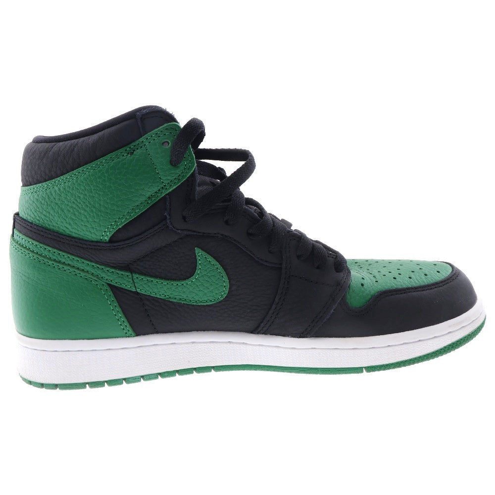 NIKE(ナイキ) AIR JORDAN 1 RETRO HIGH OG PINE GREEN エアジョーダン レトロ パイングリーン ハイカットスニーカー ブラック/グリーン US9/27cm 555088-030