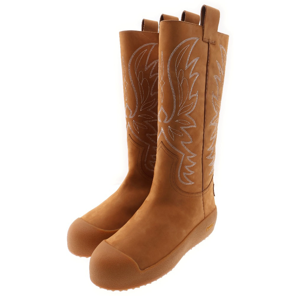 BALLY(バリー) 22FW LEATHER CURLING COWBOY レザーカウボーイ ロングブーツ ブラウン MSB02F NK005
