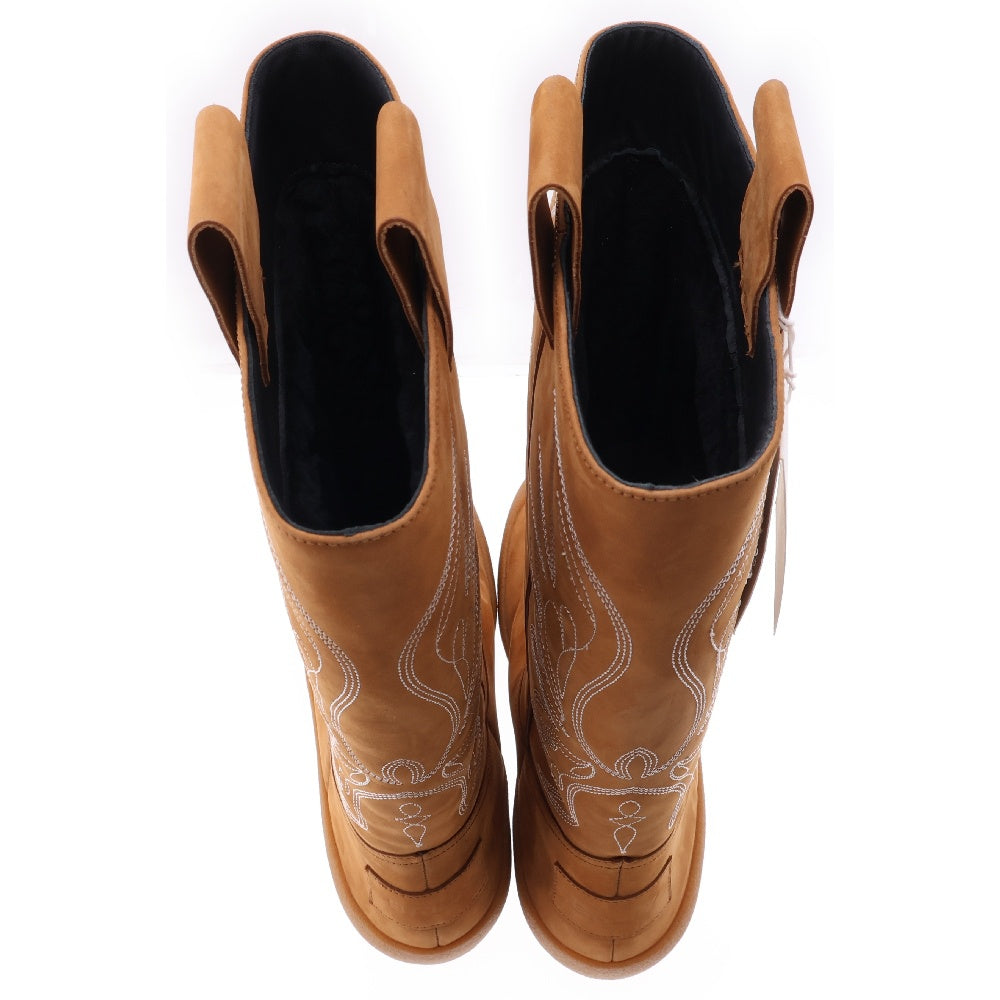 BALLY(バリー) 22FW LEATHER CURLING COWBOY レザーカウボーイ ロングブーツ ブラウン MSB02F NK005