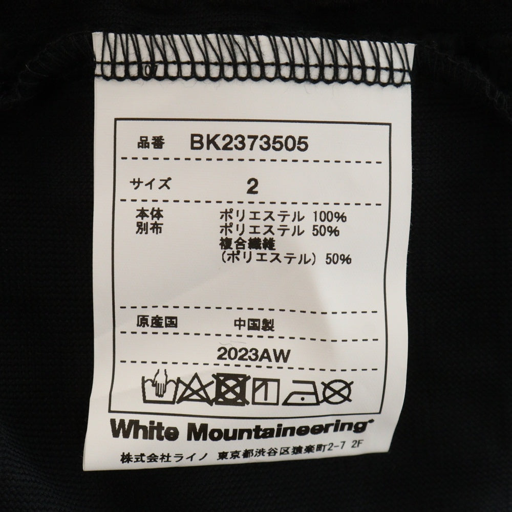 White Mountaineering(ホワイトマウンテニアリング) THERMO FLY HOODIE サーモウ フライ プルオーバーパーカー ブラック BK2373505