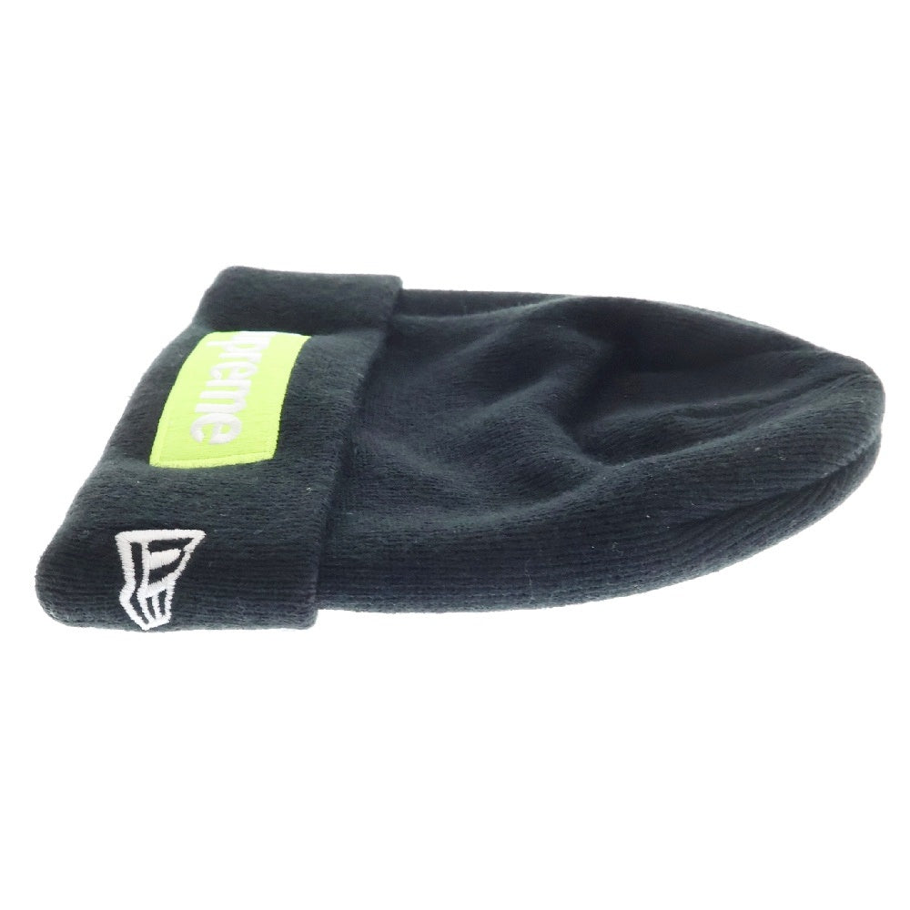 SUPREME(シュプリーム) 17AW ×New Era Box Logo Beanie ニューエラ ボックスロゴ ビーニー ニットキャップ ブラック