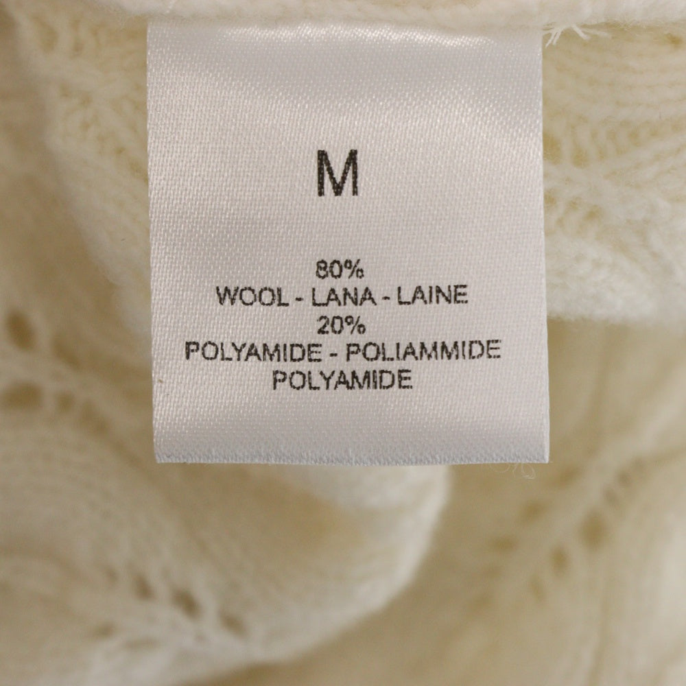 1989(ナインティーンエイティエイト) フロントロゴ ケーブル編み ニットカーディガン アイボリー