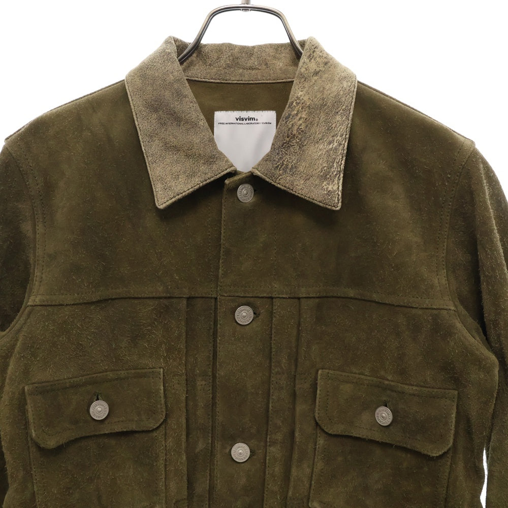 VISVIM(ヴィスヴィム) 15SS 101 JKT IT 2 COW SUEDE カウスウェードシャツ 0115105014004 カーキ