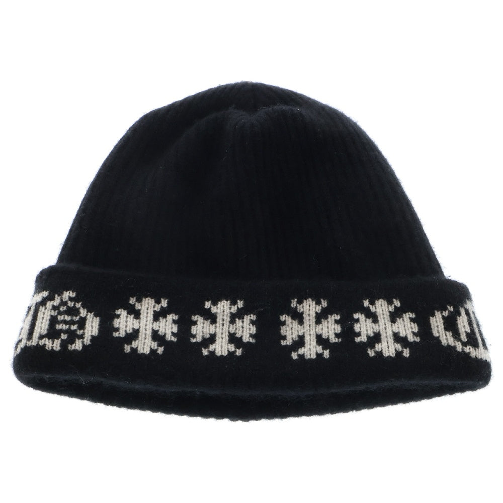 CHROME HEARTS(クロムハーツ) BIG DADDY ビッグダディ スターボール付き カシミヤニット ビーニー ニットキャップ 帽子 ブラック