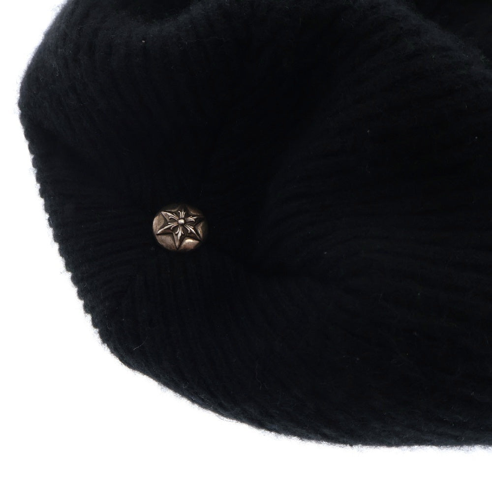CHROME HEARTS(クロムハーツ) BIG DADDY ビッグダディ スターボール付き カシミヤニット ビーニー ニットキャップ 帽子 ブラック