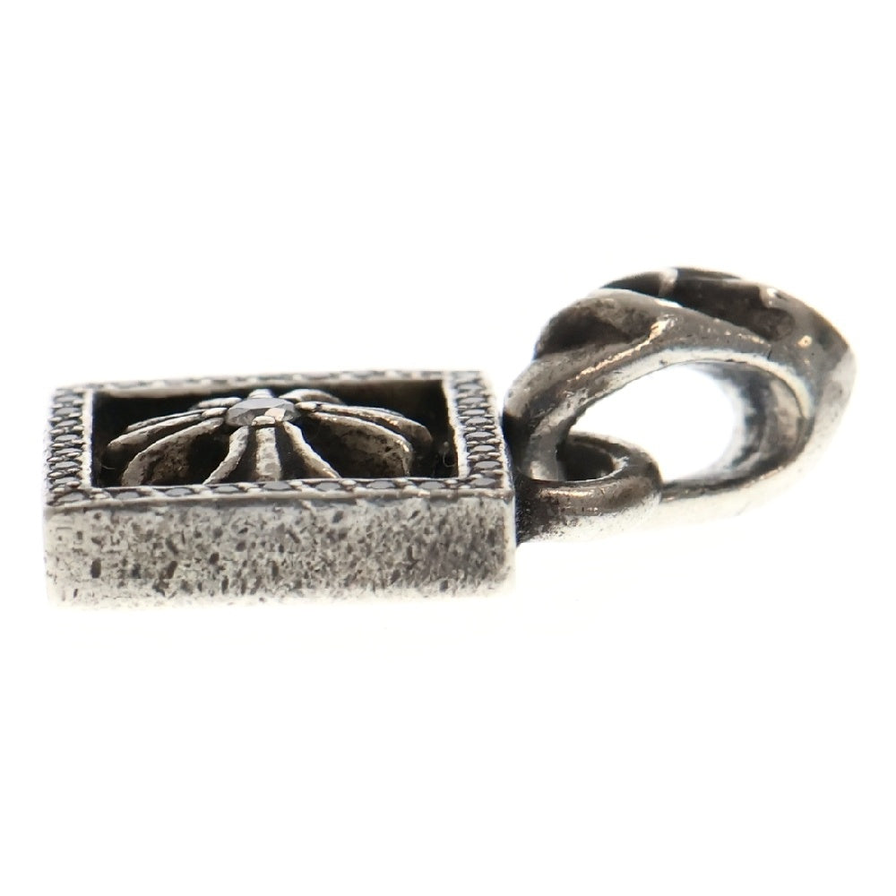 CHROME HEARTS(クロムハーツ) FRAMED CH PLUS P D フレームドCHプラス PAVEダイヤ チャーム シルバーネックレストップ