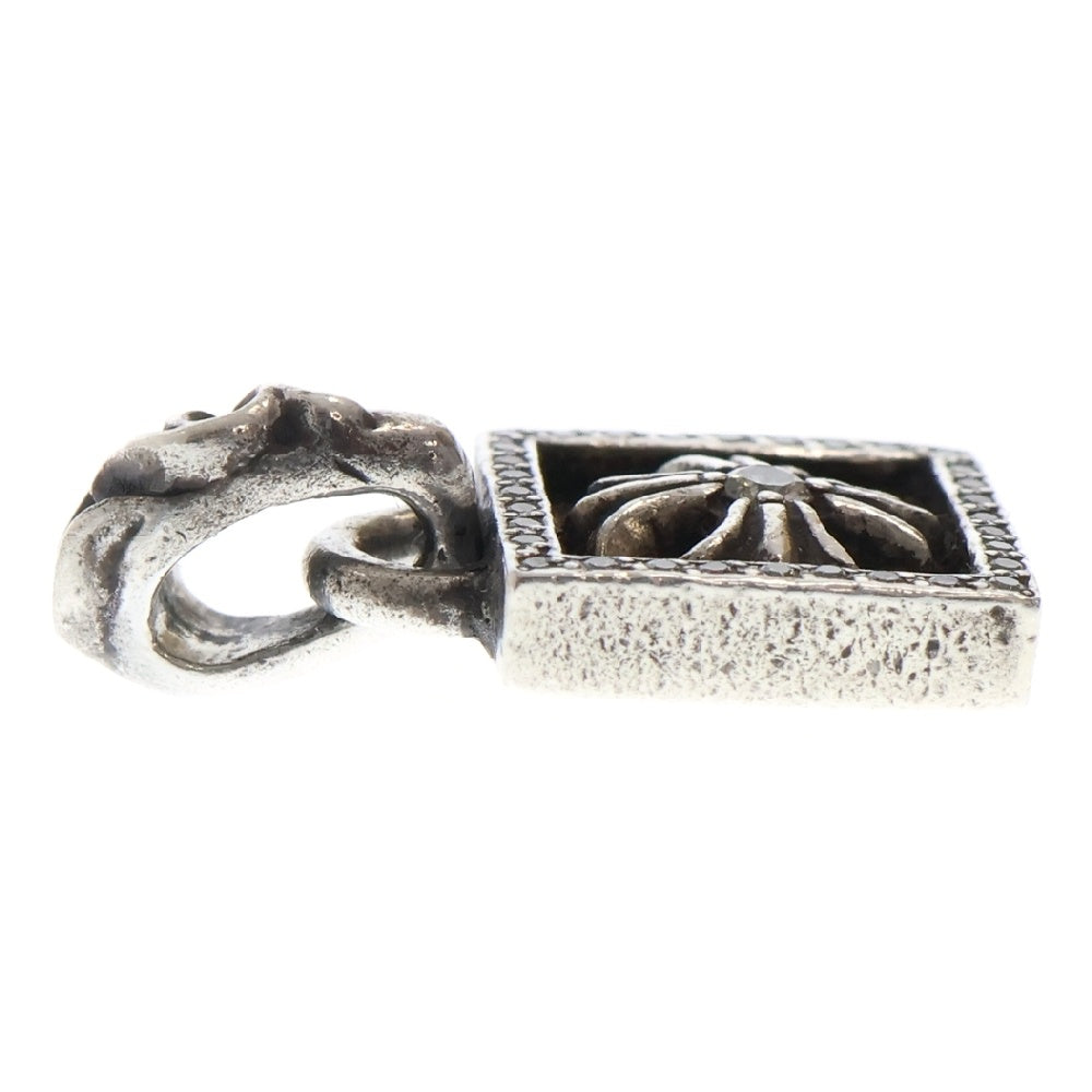 CHROME HEARTS(クロムハーツ) FRAMED CH PLUS P D フレームドCHプラス PAVEダイヤ チャーム シルバーネックレストップ