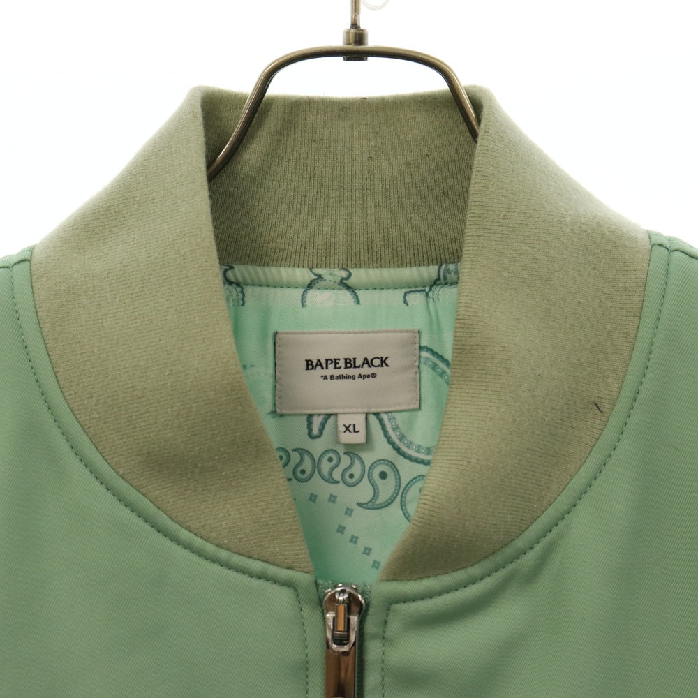 BAPE BLACK(ベイプブラック) PAISLEY BOMBER JACKET 裏地ペイズリー ボンバー ジャケット グリーン