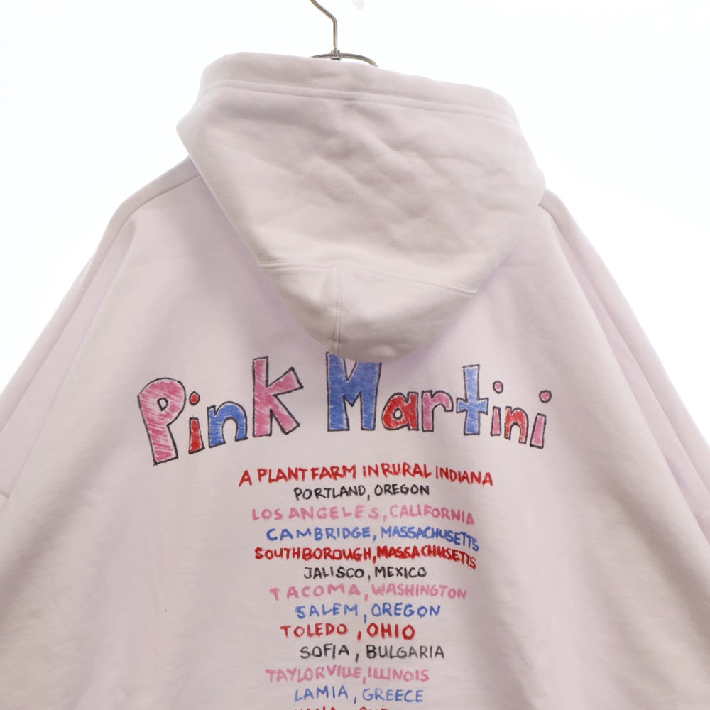 BALENCIAGA(バレンシアガ) 22SS PINK MARTINI OVERSIZED HOODIE ピンク・マティー オーバーサイズドフーディー プルオーバーパーカー 697971 ホワイト