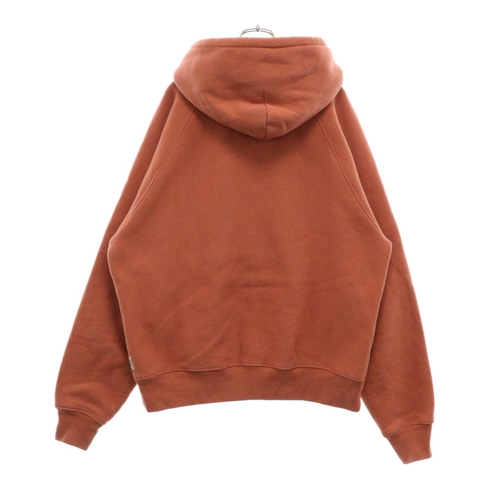 STUSSY(ステューシー) Fleece Raglan Hood 裏起毛 フーディープルオーバーパーカー 118572 オレンジ