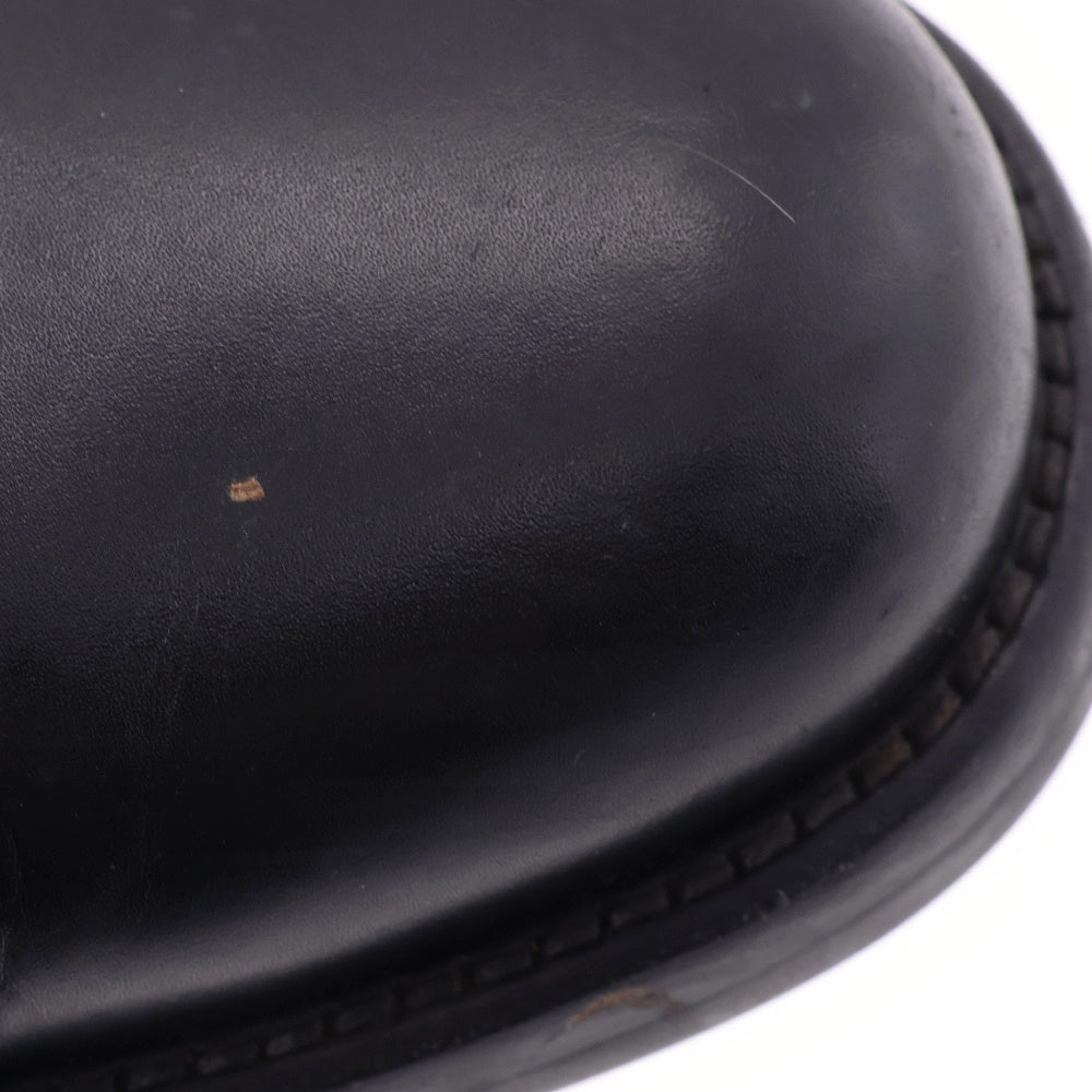 CHANEL(シャネル) ココマークメタル ボックスカーフレザー レースアップ ブーツ ブラック レディース