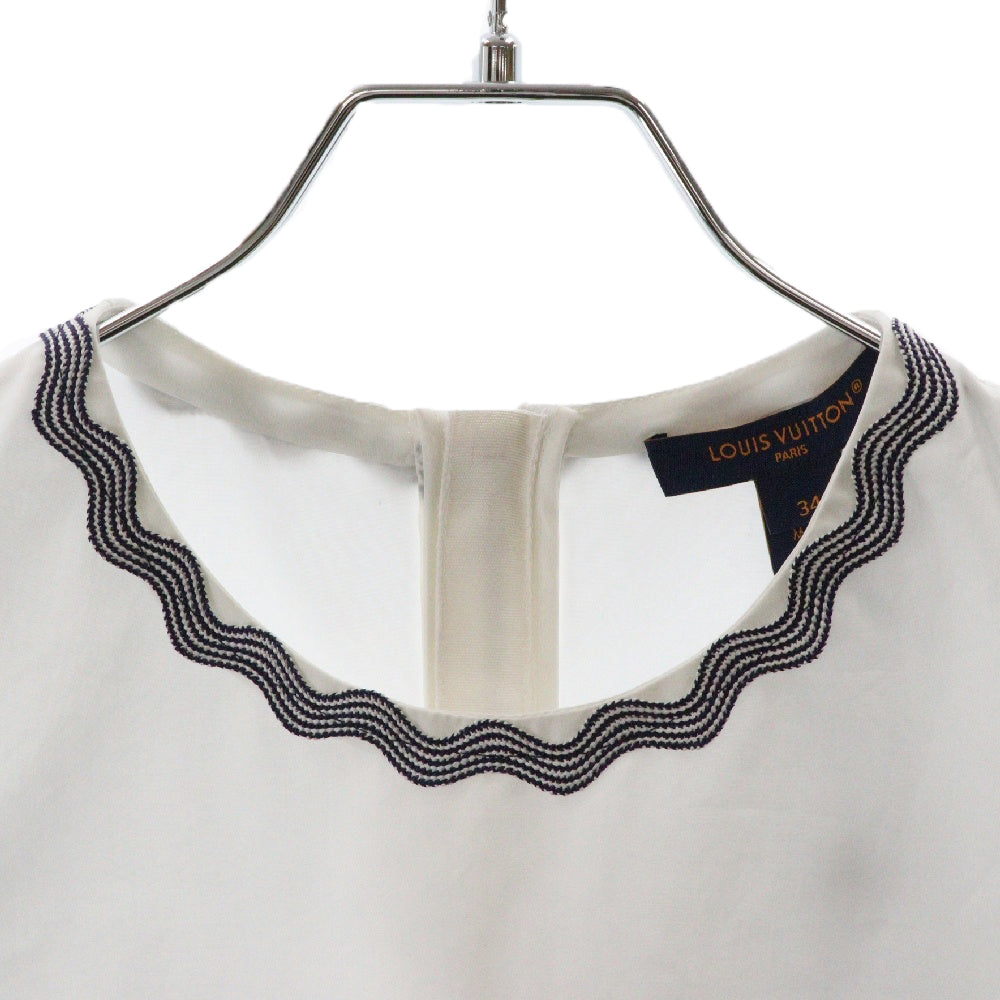LOUIS VUITTON(ルイヴィトン) グラフィックトリム ペプラムトップス フリル ブラウス RW242WW YF4 ホワイト