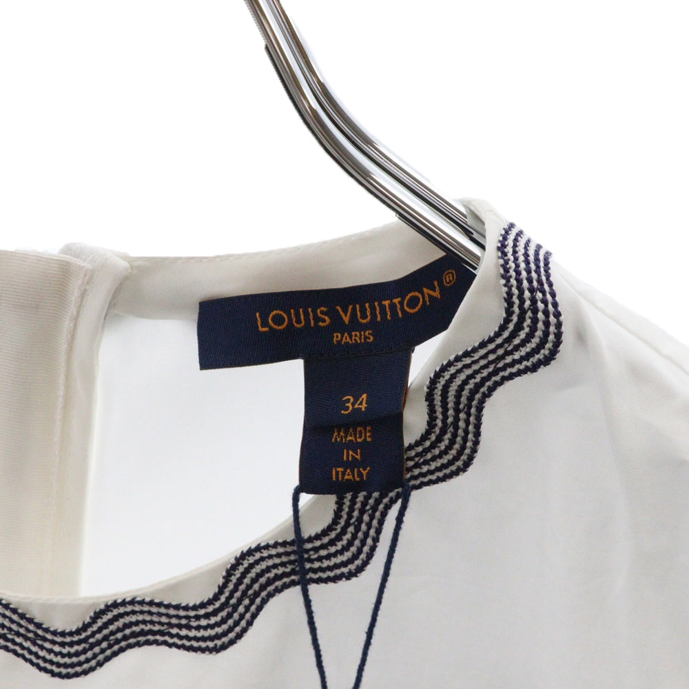 LOUIS VUITTON(ルイヴィトン) グラフィックトリム ペプラムトップス フリル ブラウス RW242WW YF4 ホワイト