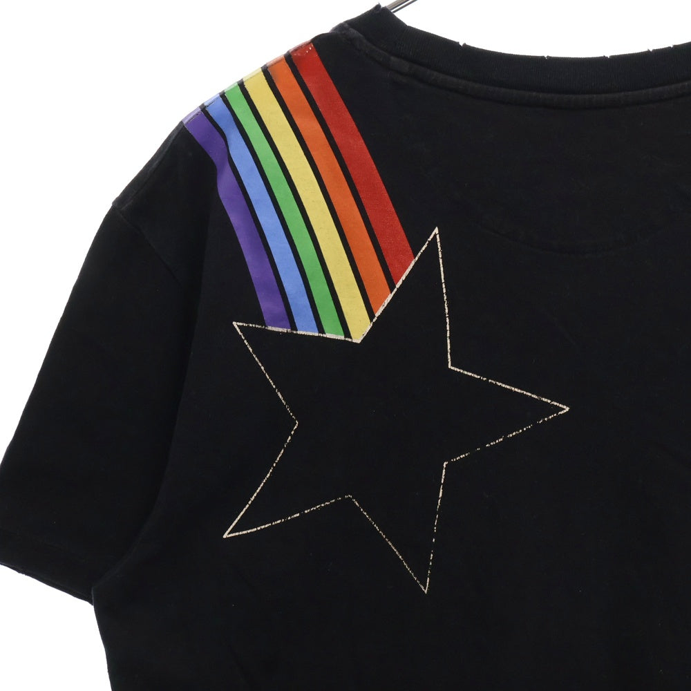 VALENTINO(ヴァレンチノ) シューティングスター レインボーサンダー プリントTシャツ RV3MG01DBAK ブラック