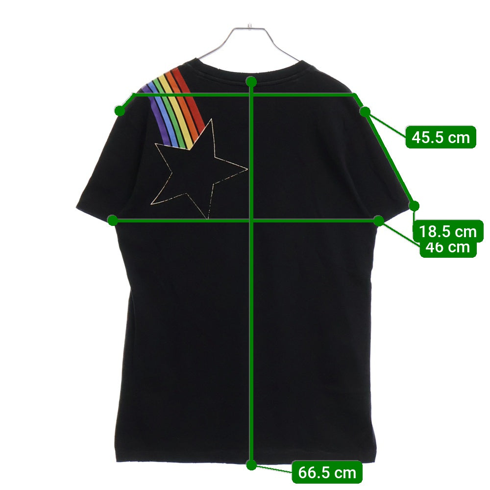 VALENTINO(ヴァレンチノ) シューティングスター レインボーサンダー プリントTシャツ RV3MG01DBAK ブラック